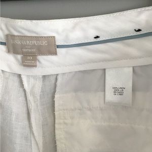Linen cream pants
